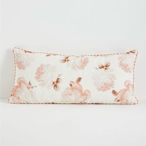 Anthropologie Maeve Floral Pillow - Cream and Pink